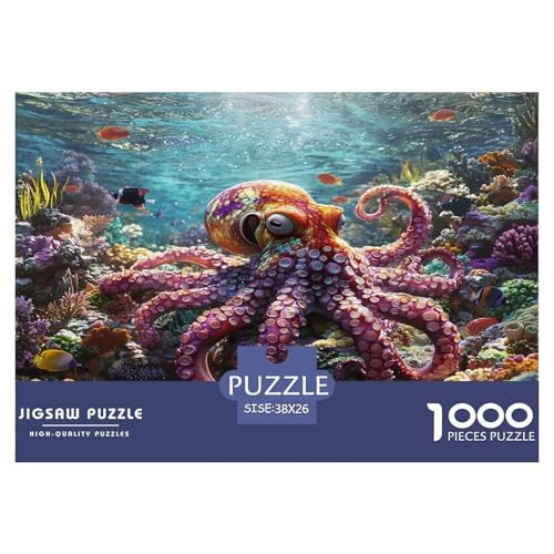 Octopus Puzzles 1000 Teile Schwer Puzzle Spielzeug Pädagogisches Spiel Impossible Herausforderung Spielzeug Für Erwachsene Kinder 38x26cm/1000pcs von JLZBXCUER