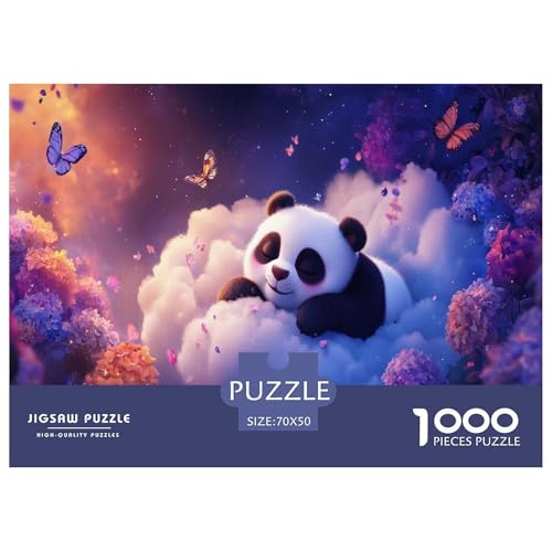 Panda Puzzle 1000 Teile Schwer Puzzle Spielzeug Lernspiel Impossible Herausforderungsspielzeug Für Erwachsene Und Kinder in Bewährter 70x50cm/1000pcs von JLZBXCUER