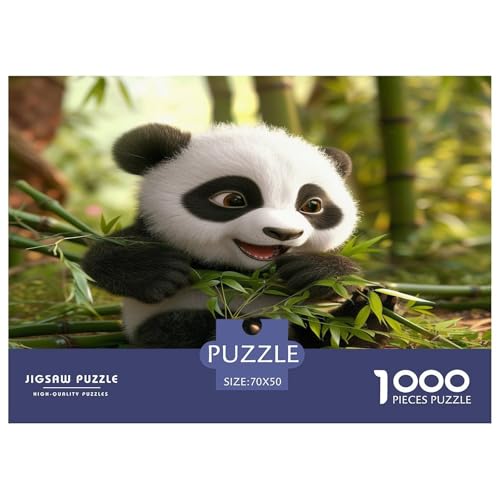 Panda Puzzle 1000-teilige Schwer Puzzle Spielzeug Lernspiel Impossible Herausforderungsspielzeug Für Erwachsene Kinder 70x50cm/1000pcs von JLZBXCUER