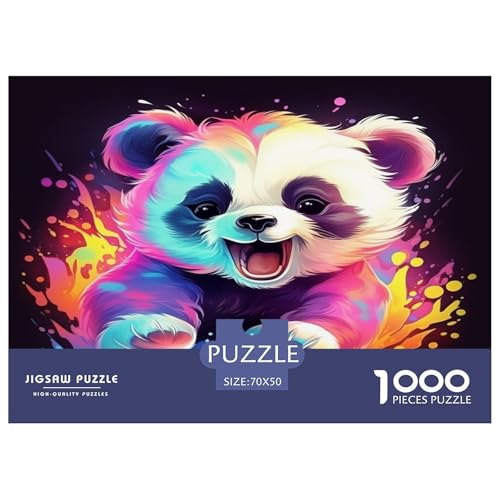 Panda Puzzle 1000-teilige Schwer Puzzle Spielzeug Lernspiel Impossible Herausforderungsspielzeug Für Erwachsene Und Kinder Ab 12 Jahren 70x50cm/1000pcs von JLZBXCUER