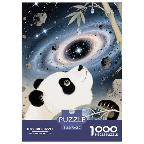 Panda Puzzles 1000 Teile Schwer Puzzle Spielzeug Lernspiel Impossible Herausforderungsspielzeug Für Erwachsene Kinder 70x50cm/1000pcs von JLZBXCUER