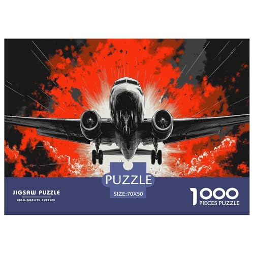 Passenger Flugzeuge Puzzles 1000-teilige Schwer Puzzle Spielzeug Lernspiel Impossible Herausforderungsspielzeug Für Erwachsene Und Kinder in Bewährter 70x50cm/1000pcs von JLZBXCUER