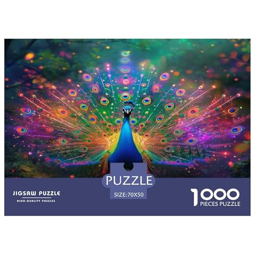Pfauen Puzzle 1000-teilige Schwer Puzzle Spielzeug Lernspiel Impossible Herausforderung Spielzeug Für Erwachsene Kinder 70x50cm/1000pcs Pfauen Puzzle 1000-teilige Schwer Puzzle Spielzeug Lernspiel Impossible Herausforderung Spielzeug Für Erwachsene Kinder 70x50cm/1000pcs von JLZBXCUER