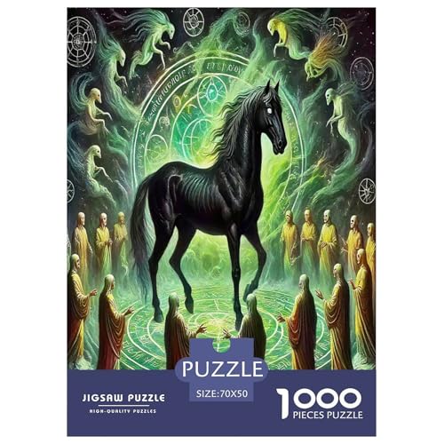 Pferd Puzzle 1000 Teile Schwer Puzzle Spielzeug Lernspiel Impossible Herausforderungsspielzeug Für Erwachsene Und Kinder Ab 14 Jahren 70x50cm/1000pcs von JLZBXCUER