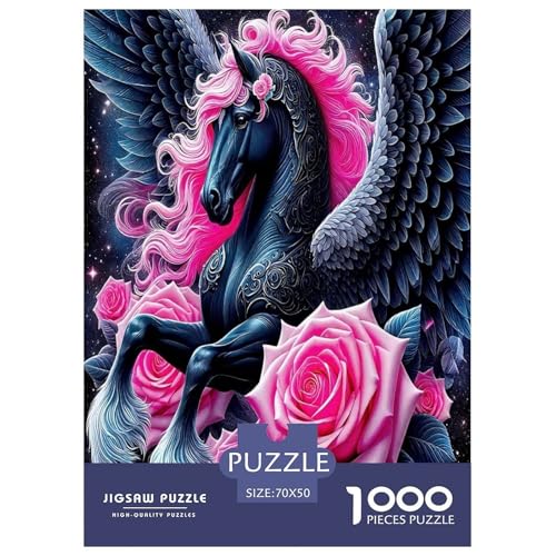 Pferd Puzzles 1000 Teile Schwer Puzzle Spielzeug Lernspiel Impossible Herausforderung Spielzeug Für Erwachsene Kinder 70x50cm/1000pcs von JLZBXCUER