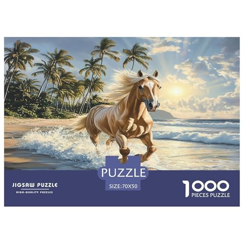 Pferd Puzzles 1000 Teile Schwer Puzzle Spielzeug Lernspiel Impossible Herausforderungsspielzeug Für Erwachsene Und Kinder Ab 14 Jahren 70x50cm/1000pcs von JLZBXCUER