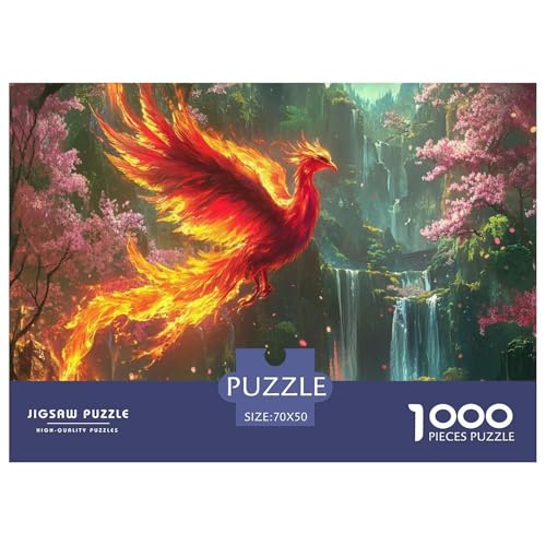 Phoenix Puzzle 1000 Teile Schwer Puzzle Spielzeug Lernspiel Impossible Herausforderung Spielzeug Für Erwachsene Kinder 70x50cm/1000pcs von JLZBXCUER