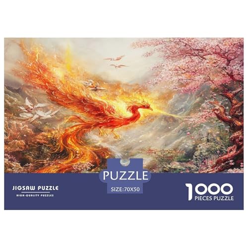 Phoenix Puzzle 1000 Teile Schwer Puzzle Spielzeug Lernspiel Impossible Herausforderungsspielzeug Für Erwachsene Kinder 70x50cm/1000pcs von JLZBXCUER