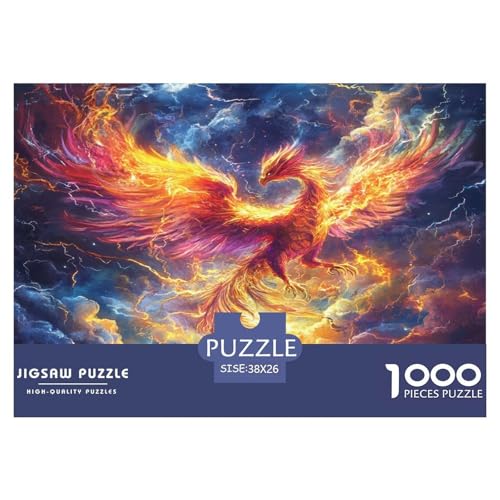 Phoenix Puzzles 1000 Teile Schwer Puzzle Spielzeug Lernspiel Impossible Herausforderungsspielzeug Für Erwachsene Kinder 38x26cm/1000pcs von JLZBXCUER