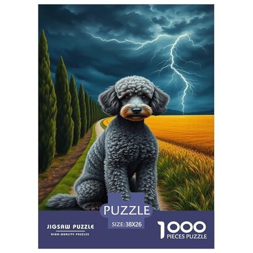 Poodle Puzzles 1000-teilige Schwer Puzzle Spielzeug Lernspiel Impossible Haustier Hund Herausforderungsspielzeug Für Erwachsene Und Kinder in Bewährter 38x26cm/1000pcs von JLZBXCUER