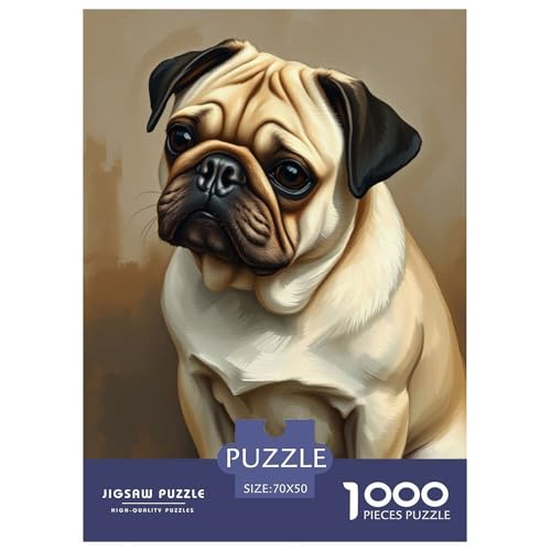 Pug Puzzle 1000 Teile Schwer Puzzle Spielzeug Lernspiel Impossible Haustier Dog Herausforderung Spielzeug Für Erwachsene Kinder 70x50cm/1000pcs Pug Puzzle 1000 Teile Schwer Puzzle Spielzeug Lernspiel Impossible Haustier Dog Herausforderung Spielzeug Für Erwachsene Kinder 70x50cm/1000pcs von JLZBXCUER