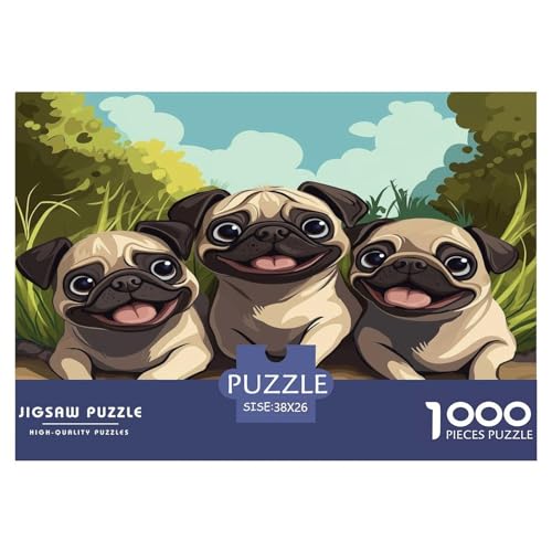 Pug Puzzle 1000 Teile Schwer Puzzle Spielzeug Lernspiel Impossible Herausforderung Spielzeug Für Erwachsene Kinder 38x26cm/1000pcs Pug Puzzle 1000 Teile Schwer Puzzle Spielzeug Lernspiel Impossible Herausforderung Spielzeug Für Erwachsene Kinder 38x26cm/1000pcs von JLZBXCUER