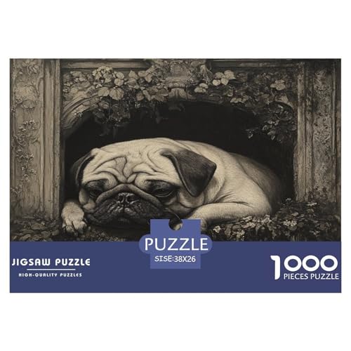 Pug Puzzle 1000 Teile Schwer Puzzle Spielzeug Pädagogisches Spiel Impossible Herausforderung Spielzeug Für Erwachsene Und Kinder in Bewährter 38x26cm/1000pcs Pug Puzzle 1000 Teile Schwer Puzzle Spielzeug Pädagogisches Spiel Impossible Herausforderung Spielzeug Für Erwachsene Und Kinder in Bewährter 38x26cm/1000pcs von JLZBXCUER