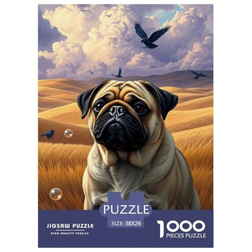 Pug Puzzle 1000-teilige Schwer Puzzle Spielzeug Pädagogisches Spiel Impossible Haustier Dog Herausforderung Spielzeug Für Erwachsene Und Kinder Ab 14 Jahren 38x26cm/1000pcs Pug Puzzle 1000-teilige Schwer Puzzle Spielzeug Pädagogisches Spiel Impossible Haustier Dog Herausforderung Spielzeug Für Erwachsene Und Kinder Ab 14 Jahren 38x26cm/1000pcs von JLZBXCUER