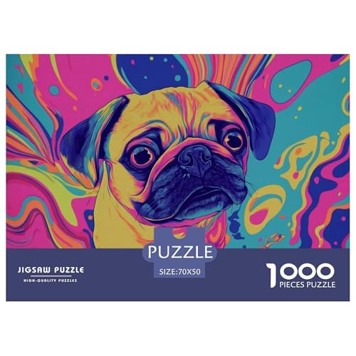 Pug Puzzles 1000 Teile Schwer Puzzle Spielzeug Lernspiel Impossible Herausforderung Spielzeug Für Erwachsene Und Kinder Ab 14 Jahren 70x50cm/1000pcs Pug Puzzles 1000 Teile Schwer Puzzle Spielzeug Lernspiel Impossible Herausforderung Spielzeug Für Erwachsene Und Kinder Ab 14 Jahren 70x50cm/1000pcs von JLZBXCUER