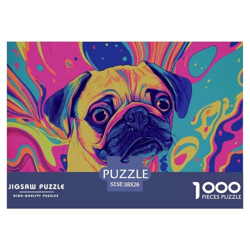 Pug Puzzles 1000 Teile Schwer Puzzle Spielzeug Lernspiel Impossible Herausforderungsspielzeug Für Erwachsene Kinder 38x26cm/1000pcs Pug Puzzles 1000 Teile Schwer Puzzle Spielzeug Lernspiel Impossible Herausforderungsspielzeug Für Erwachsene Kinder 38x26cm/1000pcs von JLZBXCUER