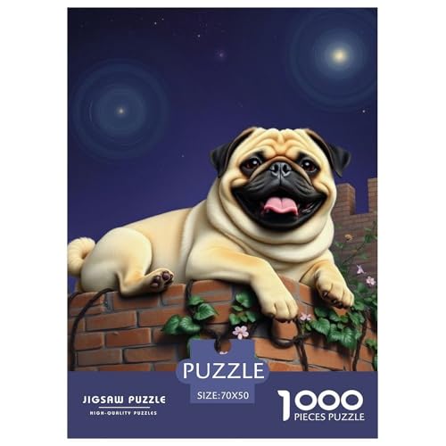 Pug Puzzles 1000 Teile Schwer Puzzle Spielzeug Pädagogisches Spiel Impossible Haustier Hund Herausforderungsspielzeug Für Erwachsene Und Kinder in Bewährter 70x50cm/1000pcs Pug Puzzles 1000 Teile Schwer Puzzle Spielzeug Pädagogisches Spiel Impossible Haustier Hund Herausforderungsspielzeug Für Erwachsene Und Kinder in Bewährter 70x50cm/1000pcs von JLZBXCUER