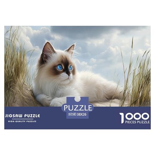 Ragdoll Katze Puzzle 1000-teilige Schwer Puzzle Spielzeug Pädagogisches Spiel Impossible Herausforderungsspielzeug Für Erwachsene Und Kinder Ab 14 Jahren 38x26cm/1000pcs Ragdoll Katze Puzzle 1000-teilige Schwer Puzzle Spielzeug Pädagogisches Spiel Impossible Herausforderungsspielzeug Für Erwachsene Und Kinder Ab 14 Jahren 38x26cm/1000pcs von JLZBXCUER