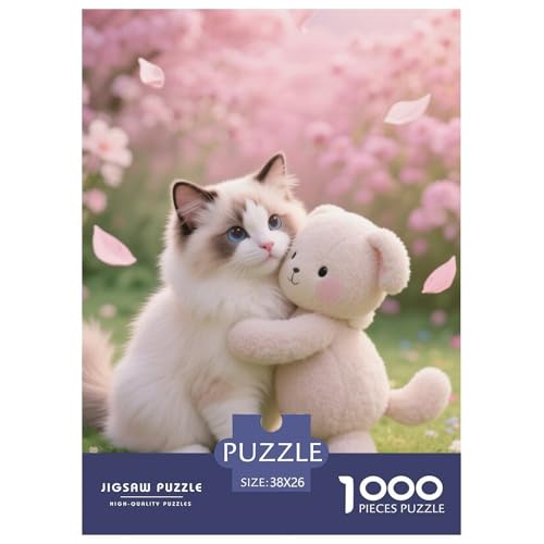 Ragdoll Puzzle 1000-teilige Schwer Puzzle Spielzeug Lernspiel Impossible Herausforderungsspielzeug Für Erwachsene Kinder 38x26cm/1000pcs von JLZBXCUER