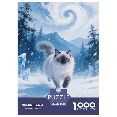Ragdoll Puzzles 1000-teilige Schwer Puzzle Spielzeug Lernspiel Impossible Herausforderungsspielzeug Für Erwachsene Kinder 38x26cm/1000pcs von JLZBXCUER