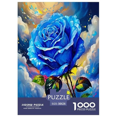 Rose Puzzle 1000 Teile Schwer Puzzle Spielzeug Lernspiel Impossible Herausforderungsspielzeug Für Erwachsene Kinder 38x26cm/1000pcs von JLZBXCUER