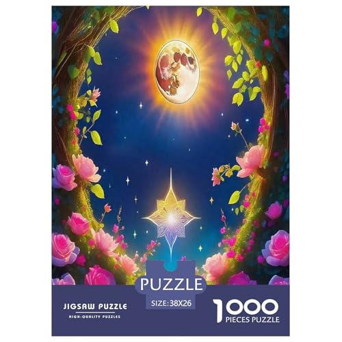Rose Puzzles 1000 Teile Schwer Puzzle Spielzeug Lernspiel Impossible Herausforderungsspielzeug Für Erwachsene Kinder 38x26cm/1000pcs von JLZBXCUER