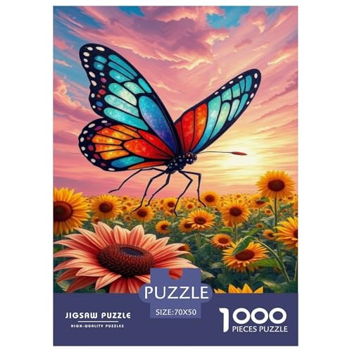 Schmetterling Puzzle 1000 Teile Schwer Puzzle Spielzeug Pädagogisches Spiel Impossible Herausforderungsspielzeug Für Erwachsene Kinder 70x50cm/1000pcs von JLZBXCUER