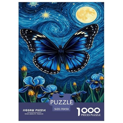 Schmetterling Puzzles 1000 Teile Schwer Puzzle Spielzeug Lernspiel Impossible Herausforderungsspielzeug Für Erwachsene Und Kinder in Bewährter 70x50cm/1000pcs von JLZBXCUER