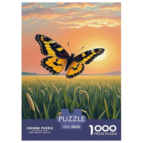 Schmetterling Puzzles 1000 Teile Schwer Puzzle Spielzeug Pädagogisches Spiel Impossible Herausforderungsspielzeug Für Erwachsene Kinder 38x26cm/1000pcs von JLZBXCUER