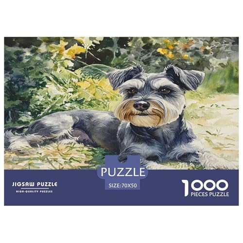 Schnauzer Puzzle 1000 Teile Schwer Puzzle Spielzeug Lernspiel Impossible Herausforderung Spielzeug Für Erwachsene Kinder 70x50cm/1000pcs Schnauzer Puzzle 1000 Teile Schwer Puzzle Spielzeug Lernspiel Impossible Herausforderung Spielzeug Für Erwachsene Kinder 70x50cm/1000pcs von JLZBXCUER