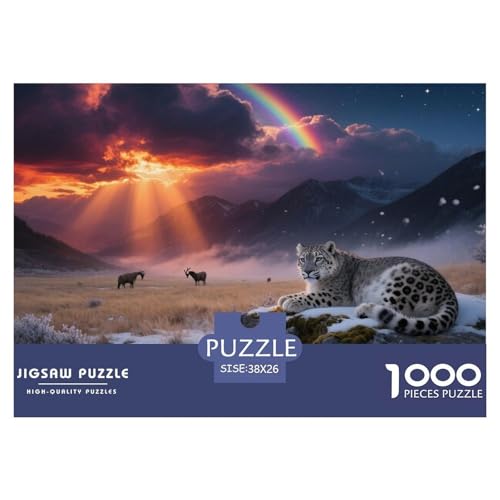 Schneeleopard Puzzle 1000 Teile Schwer Puzzle Spielzeug Lernspiel Impossible Wildtiere Herausforderung Spielzeug Für Erwachsene Kinder 38x26cm/1000pcs Schneeleopard Puzzle 1000 Teile Schwer Puzzle Spielzeug Lernspiel Impossible Wildtiere Herausforderung Spielzeug Für Erwachsene Kinder 38x26cm/1000pcs von JLZBXCUER