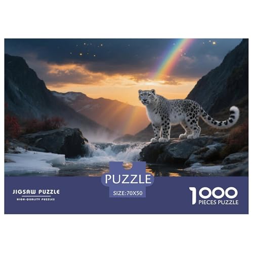 Schneeleopard Puzzle 1000 Teile Schwer Puzzle Spielzeug Lernspiel Impossible Wildtiere Herausforderungsspielzeug Für Erwachsene Und Kinder in Bewährter 70x50cm/1000pcs Schneeleopard Puzzle 1000 Teile Schwer Puzzle Spielzeug Lernspiel Impossible Wildtiere Herausforderungsspielzeug Für Erwachsene Und Kinder in Bewährter 70x50cm/1000pcs von JLZBXCUER