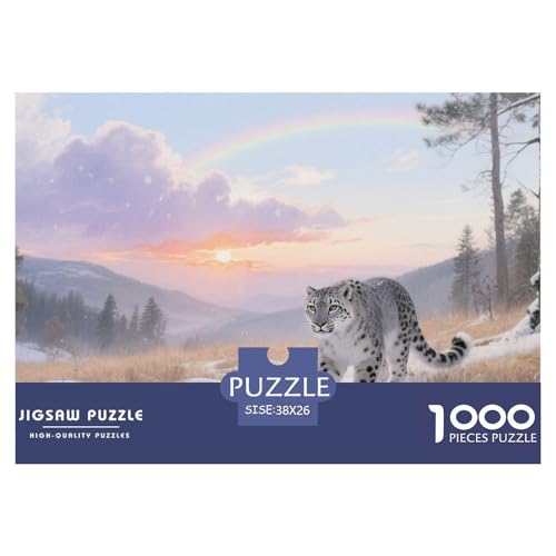 Schneeleopard Puzzle 1000 Teile Schwer Puzzle Spielzeug Pädagogisches Spiel Impossible Wildtiere Herausforderungsspielzeug Für Erwachsene Und Kinder Ab 12 Jahren 38x26cm/1000pcs Schneeleopard Puzzle 1000 Teile Schwer Puzzle Spielzeug Pädagogisches Spiel Impossible Wildtiere Herausforderungsspielzeug Für Erwachsene Und Kinder Ab 12 Jahren 38x26cm/1000pcs von JLZBXCUER