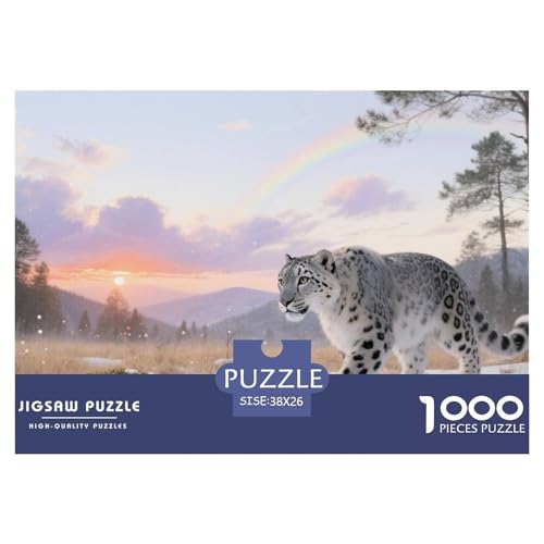 Schneeleopard Puzzles 1000 Teile Schwer Puzzle Spielzeug Lernspiel Impossible Wildtiere Herausforderung Spielzeug Für Erwachsene Und Kinder Ab 12 Jahren 38x26cm/1000pcs Schneeleopard Puzzles 1000 Teile Schwer Puzzle Spielzeug Lernspiel Impossible Wildtiere Herausforderung Spielzeug Für Erwachsene Und Kinder Ab 12 Jahren 38x26cm/1000pcs von JLZBXCUER
