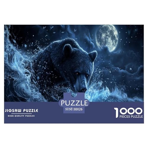 Schwarzer Bär Puzzles 1000 Teile Schwer Puzzle Spielzeug Lernspiel Impossible Herausforderung Spielzeug Für Erwachsene Und Kinder Ab 14 Jahren 38x26cm/1000pcs Schwarzer Bär Puzzles 1000 Teile Schwer Puzzle Spielzeug Lernspiel Impossible Herausforderung Spielzeug Für Erwachsene Und Kinder Ab 14 Jahren 38x26cm/1000pcs von JLZBXCUER