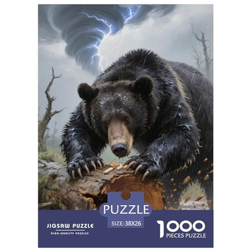 Schwarzer Bär Puzzles 1000 Teile Schwer Puzzle Spielzeug Lernspiel Impossible Herausforderungsspielzeug Für Erwachsene Kinder 38x26cm/1000pcs Schwarzer Bär Puzzles 1000 Teile Schwer Puzzle Spielzeug Lernspiel Impossible Herausforderungsspielzeug Für Erwachsene Kinder 38x26cm/1000pcs von JLZBXCUER