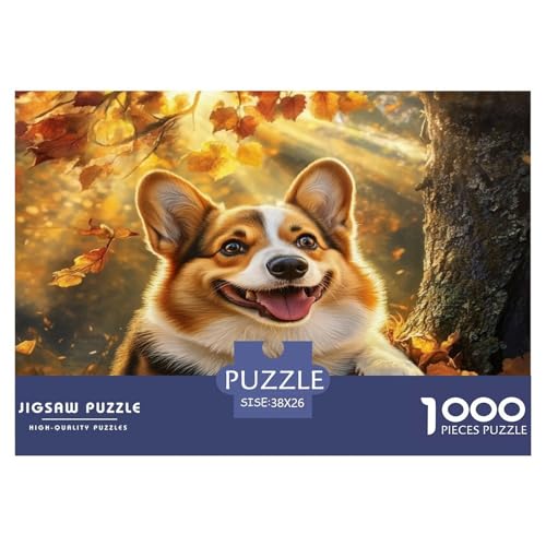 Shetlandsherhund Puzzles 1000 Teile Schwer Puzzle Spielzeug Lernspiel Impossible Herausforderungsspielzeug Für Erwachsene Kinder 38x26cm/1000pcs von JLZBXCUER