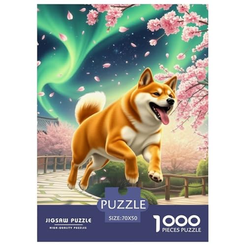 Shiba Inu Puzzle 1000 Teile Schwer Puzzle Spielzeug Lernspiel Impossible Hund Herausforderung Spielzeug Für Erwachsene Und Kinder Ab 14 Jahren 70x50cm/1000pcs von JLZBXCUER