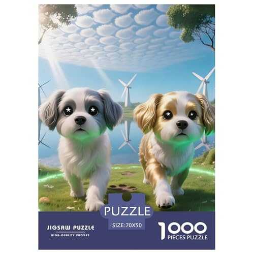Shih Tzu Puzzle 1000 Teile Schwer Puzzle Spielzeug Lernspiel Impossible Haustier Hund Herausforderung Spielzeug Für Erwachsene Und Kinder in Bewährter 70x50cm/1000pcs von JLZBXCUER