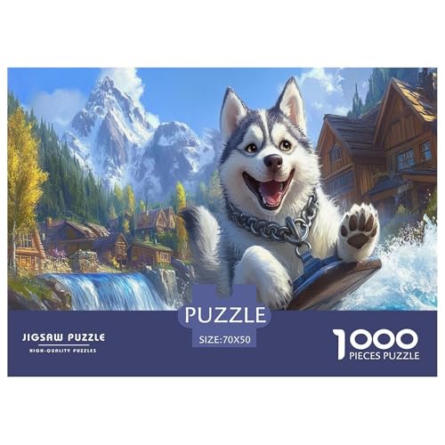 Sibirischer Husky Puzzles 1000 Teile Schwer Puzzle Spielzeug Lernspiel Impossible Herausforderungsspielzeug Für Erwachsene Kinder 70x50cm/1000pcs Sibirischer Husky Puzzles 1000 Teile Schwer Puzzle Spielzeug Lernspiel Impossible Herausforderungsspielzeug Für Erwachsene Kinder 70x50cm/1000pcs von JLZBXCUER