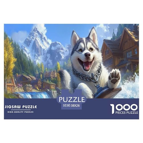 Sibirischer Husky Puzzles 1000 Teile Schwer Puzzle Spielzeug Pädagogisches Spiel Impossible Herausforderung Spielzeug Für Erwachsene Und Kinder in Bewährter 38x26cm/1000pcs Sibirischer Husky Puzzles 1000 Teile Schwer Puzzle Spielzeug Pädagogisches Spiel Impossible Herausforderung Spielzeug Für Erwachsene Und Kinder in Bewährter 38x26cm/1000pcs von JLZBXCUER