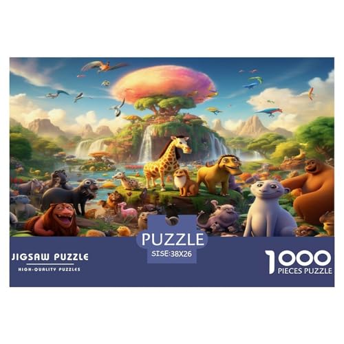 Tierwelt Puzzles 1000 Teile Schwer Puzzle Spielzeug Lernspiel Impossible Herausforderungsspielzeug Für Erwachsene Kinder 38x26cm/1000pcs von JLZBXCUER