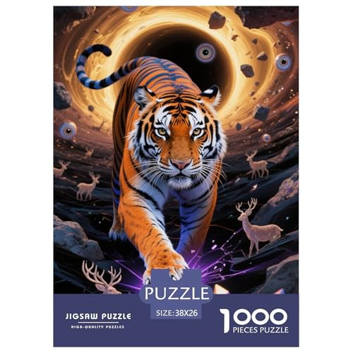 Tiger Puzzle 1000 Teile Schwer Puzzle Spielzeug Lernspiel Impossible Herausforderungsspielzeug Für Erwachsene Und Kinder in Bewährter 38x26cm/1000pcs Tiger Puzzle 1000 Teile Schwer Puzzle Spielzeug Lernspiel Impossible Herausforderungsspielzeug Für Erwachsene Und Kinder in Bewährter 38x26cm/1000pcs von JLZBXCUER
