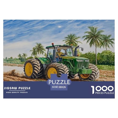 Traktor Puzzle 1000-teilige Schwer Puzzle Spielzeug Lernspiel Impossible Herausforderung Spielzeug Für Erwachsene Kinder 38x26cm/1000pcs von JLZBXCUER