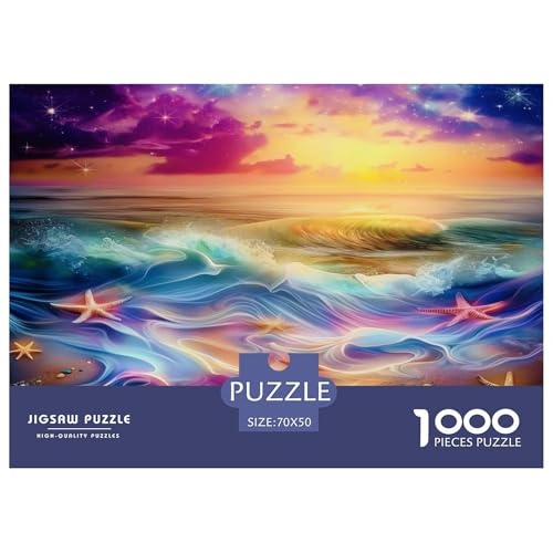 Traumstrand Puzzles 1000 Teile Schwer Puzzle Spielzeug Pädagogisches Spiel Impossible Herausforderungsspielzeug Für Erwachsene Kinder 70x50cm/1000pcs von JLZBXCUER