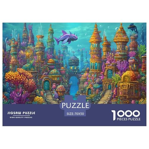 Unterwasserpalast Puzzles 1000 Teile Schwer Puzzle Spielzeug Lernspiel Impossible Herausforderungsspielzeug Für Erwachsene Und Kinder in Bewährter 70x50cm/1000pcs Unterwasserpalast Puzzles 1000 Teile Schwer Puzzle Spielzeug Lernspiel Impossible Herausforderungsspielzeug Für Erwachsene Und Kinder in Bewährter 70x50cm/1000pcs von JLZBXCUER