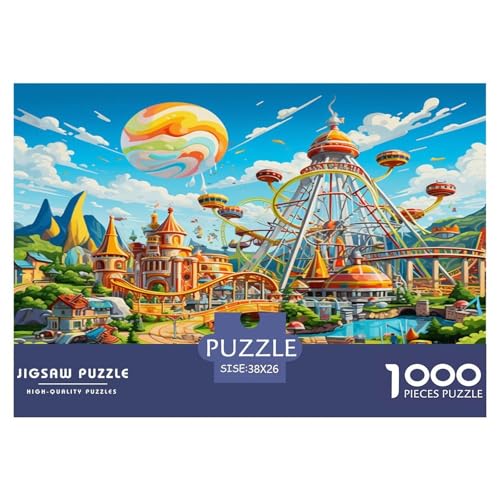 Vergnügungsparks Puzzles 1000 Teile Schwer Puzzle Spielzeug Lernspiel Impossible Herausforderungsspielzeug Für Erwachsene Kinder 38x26cm/1000pcs von JLZBXCUER
