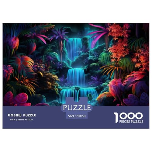 Wasserfall Puzzles 1000 Teile Schwer Puzzle Spielzeug Pädagogisches Spiel Impossible Herausforderung Spielzeug Für Erwachsene Und Kinder in Bewährter 70x50cm/1000pcs von JLZBXCUER