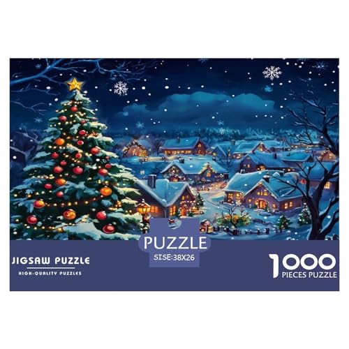 Weihnachtsbaum Puzzles 1000 Teile Schwer Puzzle Spielzeug Lernspiel Impossible Herausforderungsspielzeug Für Erwachsene Kinder 38x26cm/1000pcs von JLZBXCUER