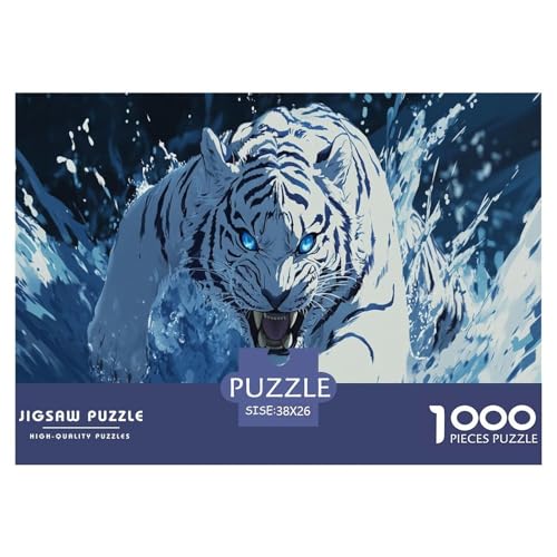 Weißer Tiger Puzzle 1000-teilige Schwer Puzzle Spielzeug Pädagogisches Spiel Impossible Anime Herausforderungsspielzeug Für Erwachsene Und Kinder Ab 14 Jahren 38x26cm/1000pcs Weißer Tiger Puzzle 1000-teilige Schwer Puzzle Spielzeug Pädagogisches Spiel Impossible Anime Herausforderungsspielzeug Für Erwachsene Und Kinder Ab 14 Jahren 38x26cm/1000pcs von JLZBXCUER